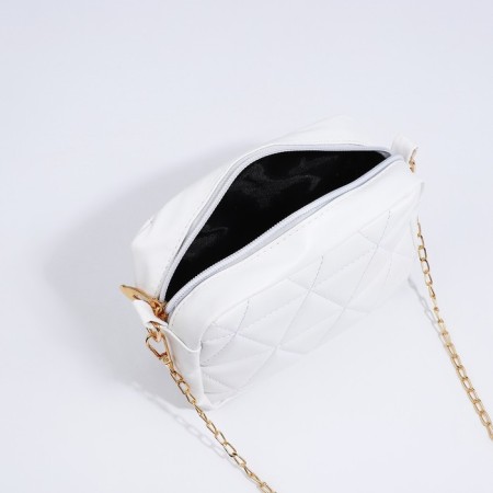 Bag Cross-Bodi with a zipper, white color-6