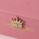 Casket to the leatherette for jewelry "Queen" pink 18x27x9 cm