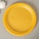 Plastic disposable plates, d = 21 cm, yellow color, 12 pcs/pcs