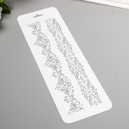Plastic stencil "Border 27" 10 x 32 cm-1