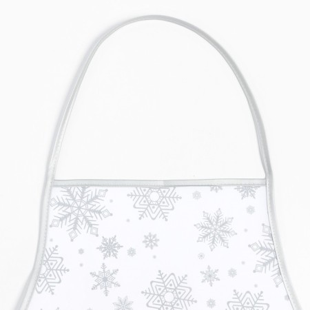 Apron shade snowflakes silver 70*80 cm, 100% p/e-2