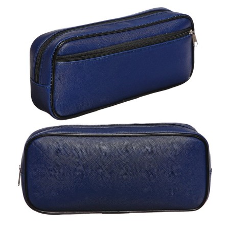 School Penal on the zipper Calligrata, 2 departments, blue