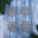 Christmas tree decoration "Snowflake" (set 4 pcs) D-9 cm, mix
