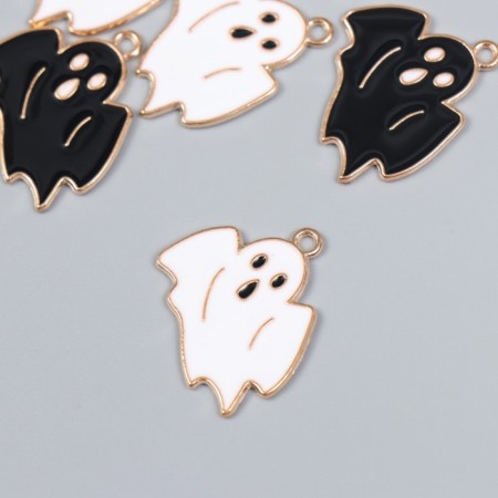 Decor for creativity metal, enamel "Ghost", 2.6 × 2.3 cm, mix-1
