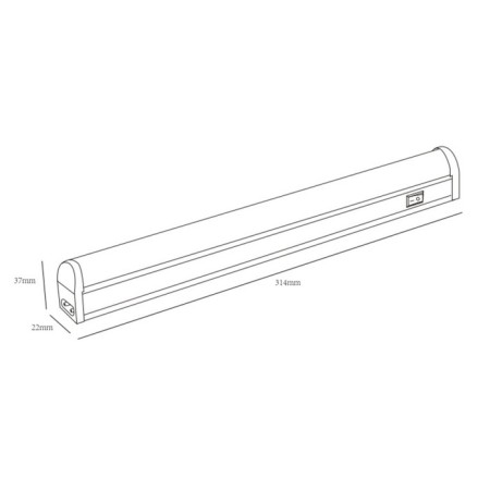 Linear LED era lamp with a movement sensor LLLED-02, 314x22x37 mm, IP20, 4W, 380LM, 4000K, white-5
