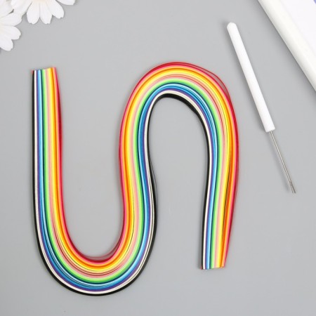 Quilling set of 160 strips 0.3 cm wide, flower tool 20x8.7 cm