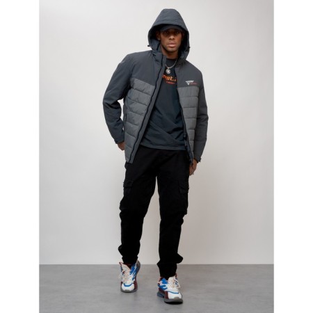 Male spring jacket, size 58, dark gray color-13