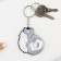 Key keychain wooden "couple of cats" 4.7 x 6 cm