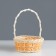A set of wicker baskets from 3: D20 H 8/27; D17 H 7 H 25; D13 H 6 H 21 cm. (Ratan)