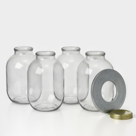 Conservation set, cans with a golden lid and label, SKO-82 mm, 3 l, sterilizer-1