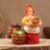 Kovrov toy "Bench Grandma with Harvest", ceramics
