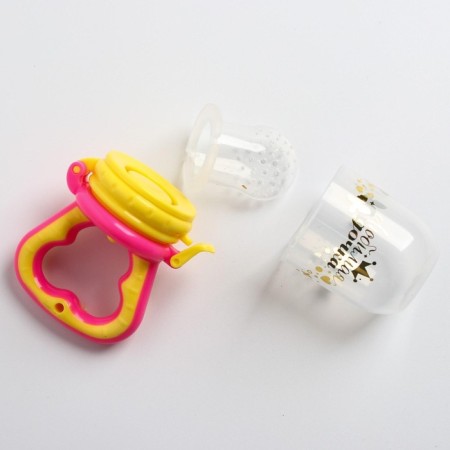 Nibbler with silicone mesh "Favorite daughter", pink color-4