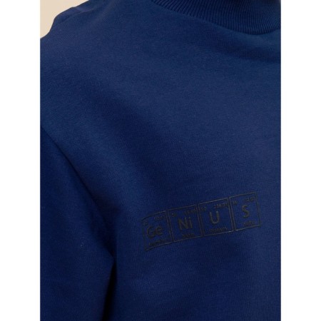 Sweatshirt for boys, height 140 cm, dark blue color-5