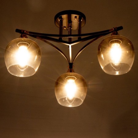 Svetogor chandelier "Level" 3x60W E27 black-2