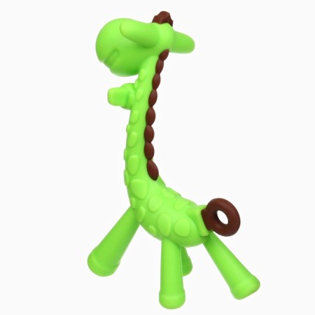 Silicone teether for teeth in the case "Girafics", color mix, crumb I-7