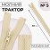 Lightning "Tractor", No. 5, detachable, castle machine, 40 cm, beige color