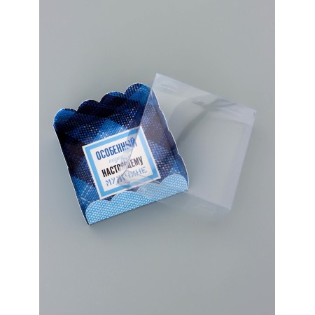 Cooking box, confectionery packaging, "real man", 7 x 7 x 3 cm-3