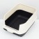 The toilet is closed with a folding top of 36 x 51 x 34 cm, black