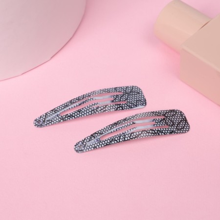 Invisibility for hair "Mona" (set 10 pcs) lace, black and white