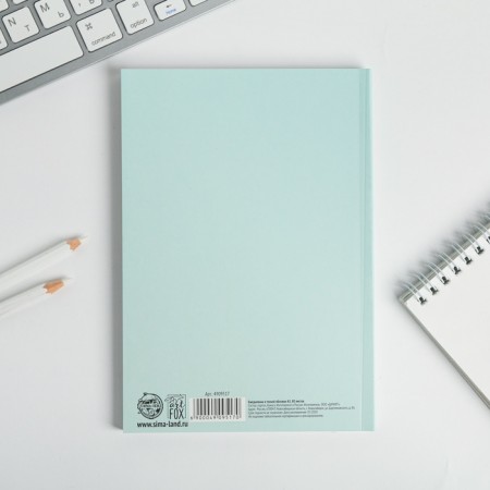 Diary-planning in a thin cover with embossing "Dream. Create. Continue. Mint" A5, 80 sheets-3