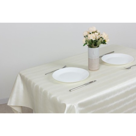 Oilcloth polyline "Tatro", 140 cm, roll 15 pog.m, white color-2