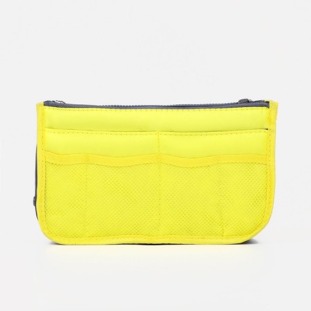 Cosmetic bag-organizer on lightning, yellow color-1