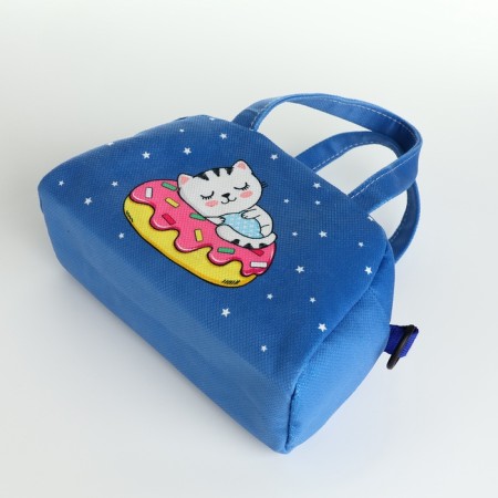 Bag baby cat, donut, 21*8*13.5, lightning departure, sling, blue-3