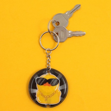 Kyuchka keychain with a flashlight "too bright", 5 x 5 cm-3