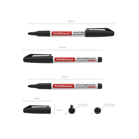Marker for the Boem Erichkrause W-110, 2.0 mm, for writing on dry erasure boards, alcohol-based ink without xylol, black-4