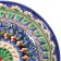 The plate of the Rishtan ceramics "Patterns", blue, deep, 20 cm