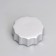 A candle in a candlelight made of gypsum with a lid with wide faces, 7.5x8.5 cm, silver