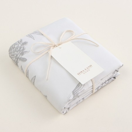 Set of pillowcase SL Home Flowers 70*70+3 cm - 2 pcs, satin, 140 g/m2, 100% cotton-1
