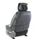 Frame caps for the front seats Car Performance, 2 pcs, eco-leather, black and gray
