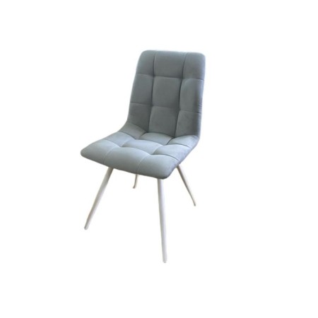 Fred chair, support cones Metal white, velor, gray -gray color Veltto 52
