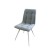 Fred chair, support cones Metal white, velor, gray -gray color Veltto 52