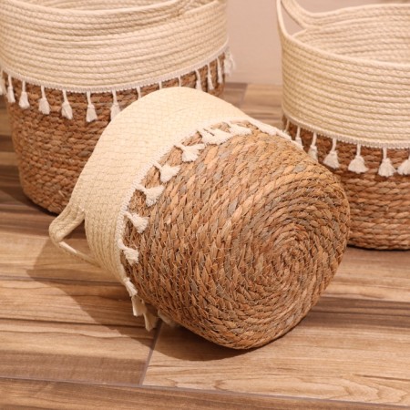 Set of wicker baskets 3 pcs, 31.5x29x26 cm-2
