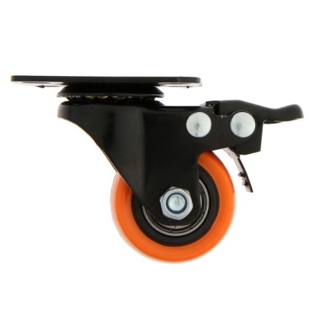 Furniture wheel CAPPIO, D = 38 mm, rotary, with a stop, PVC coating-1
