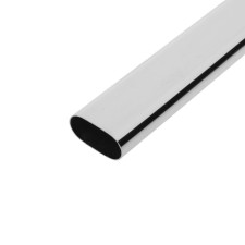 Tundra pipe oval 30x15 mm, l = 1000 mm, chromium color
