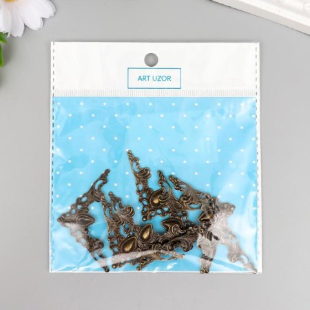 Metal corner "Pattern" (set 10 pcs.) 4x4 cm-3
