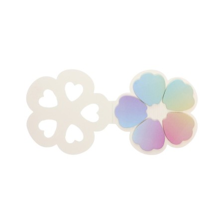 Block with a sticky edge, a set of 93 mm, notes 35 x 35 mm, figured, Devente flower, 5 colors x 20 sheets, offset-2