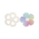 Block with a sticky edge, a set of 93 mm, notes 35 x 35 mm, figured, Devente flower, 5 colors x 20 sheets, offset