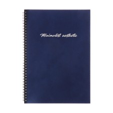 A4 notebook, 96 sheets on the crest of Escalada, integral cover of artificial leather, foil embossing, block 70 g/m2, blue