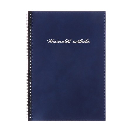 A4 notebook, 96 sheets on the crest of Escalada, integral cover of artificial leather, foil embossing, block 70 g/m2, blue