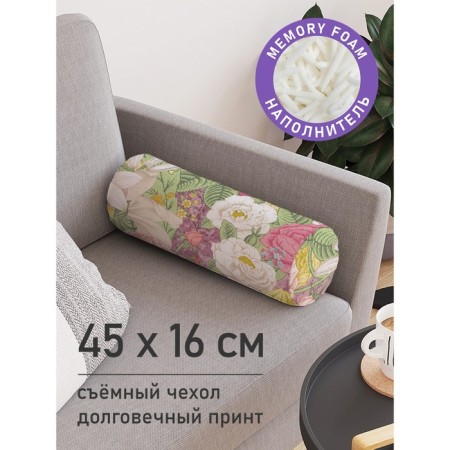 Pillow Roller "Flower picture, decorative, size 16x45 cm