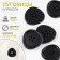 Set of plastic buttons, 4 punctures, d = 25 mm, 5 pcs, black color