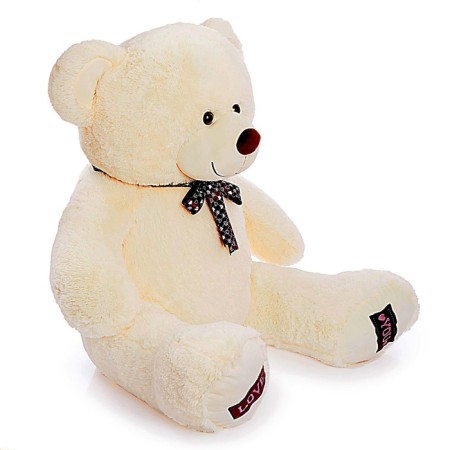 Soft toy "Bear Amur", 120 cm, milk color-1