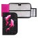 Penal 1 section 140 x 210 x 40 mm, folding pocket and cosmetic bag, fabric, calligrata topontent "fish"