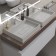 Sink uperwood tanos quartz 50 cm, block quartz, with a decorative lining
