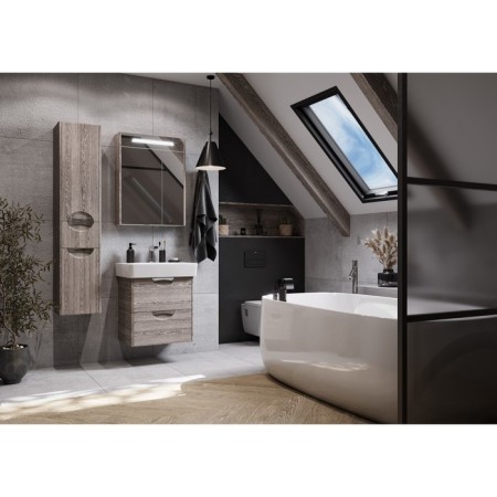 Silva 60 mirror, Oak color fjord-2
