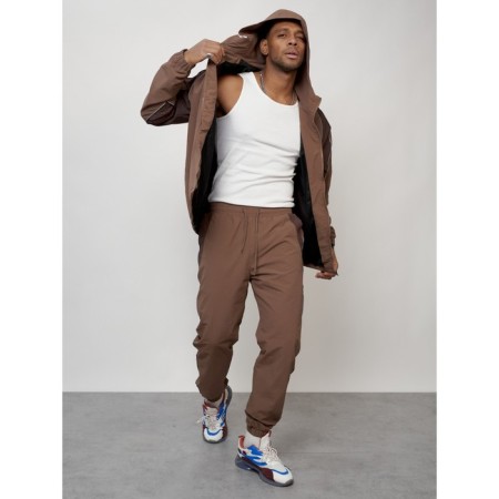 Male tracksuit, size 50, brown color-14